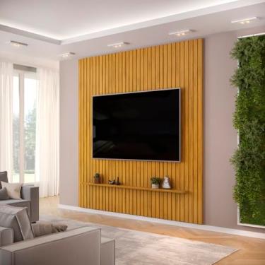 Imagem de Painel Ripado Trento 250x240cm em Mdf Cedro