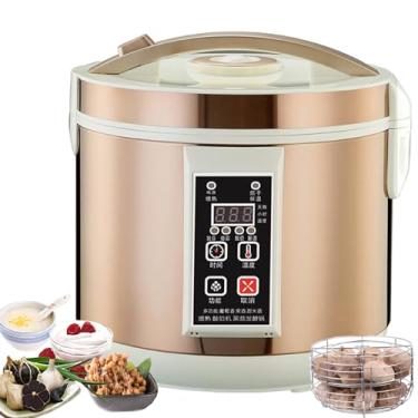 Imagem de Máquina de fermentação de alho preto 6L, caixa de fermentação inteligente totalmente automática, memória de desligamento + design em camadas, fermentação rápida de alho preto, vinho de arroz doce,