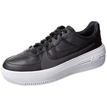 Imagem de Nike T nis feminino Air Force 1 PLT.AF.ORM rosa Oxford/rosa claro macio (DJ9946 602), Preto/antracite-branco-preto, 9.5