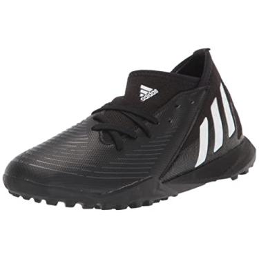 Imagem de adidas Sapato de futebol unissex Edge.3 Turf, Núcleo preto/branco/vermelho vívido, 11.5 Little Kid