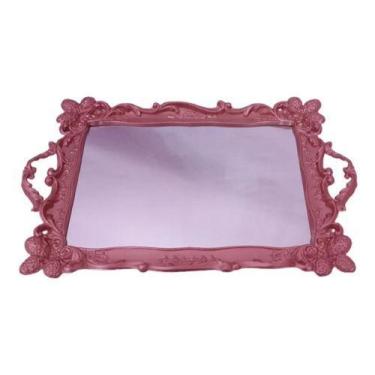 Imagem de Bandeja Espelhada Com Pés E Alça Para Servir E Decorar - Abelhinha Pre