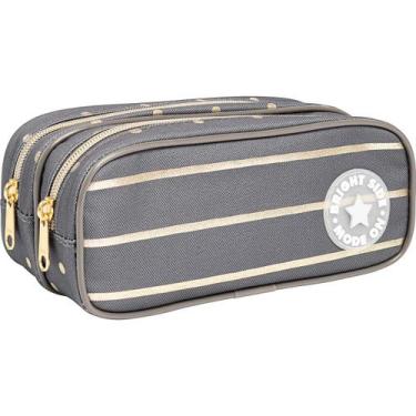 Imagem de Estojo Duplo Grande Academie Listras Poá Holo 348601 - Tilibra