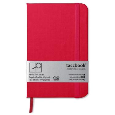 Imagem de Caderneta Sem pauta taccbook Vermelha 9x14 Ríg.