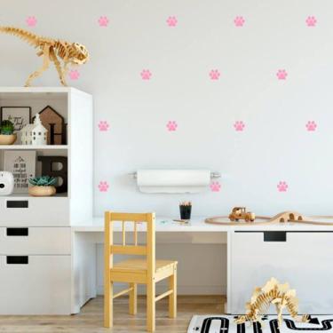 Imagem de Kit de Adesivos Patinhas - Kanto Store, Rosa
