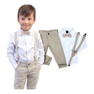 Imagem de Conjunto Batizado Manga Longa Calça Faca Bebe Infantil Cores e Tamanho