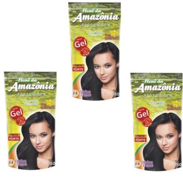 Imagem de Hene em gel amazonia 180gr pouch preto forte (preto azulado) - DIVINA 