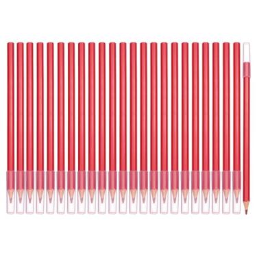 Imagem de PATIKIL Conjunto de lápis de cor pré-afiados, 24 peças de lápis de cor a óleo com tampa de ponta de lápis de plástico, haste hexagonal, lápis de madeira para artistas, pintura artística, vermelho