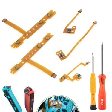 Imagem de SL SR Cabo Flexível Botão Esquerdo Direito para Nintendo Switch/Switch OLED ZL ZR L Botão Fita Chave Flex Cabo de Substituição para NS Joy-Con Switch Acessórios Peças com Ferramentas de Reparo