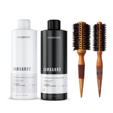 Imagem de KIT PROGRESSIVA BAMBARRÔ 1L + ESCOVA MADEIRA THERMAL CERAMIC 65mm + 47
