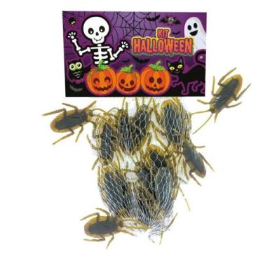 Imagem de Kit 12 Baratas Baratinha Insetos Realista Borracha Brinquedo - Pais e 