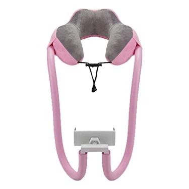 Imagem de Suporte do Telefone do Pescoço, Suporte Multifuncional do Telefone do Descanso do Pescoço Com Suporte do Telefone Móvel para Casa, Viagens, Ao Ar Livre (Tamanho uniforme)