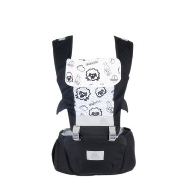 Imagem de Canguru Para Bebe,Alça De Transporte Multifuncional 6 e 1,Canguru Ergonomico Para Bebe,Adequado Para 0-36 Meses (PRETA)