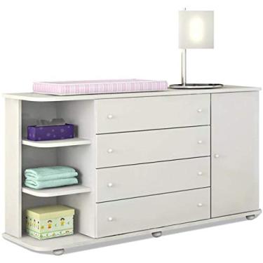 Imagem de Cômoda Infantil com Cantoneira Lorena Branco - Phoenix Baby