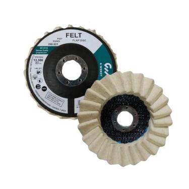 Imagem de Flap Feltro Polimento Sobreposto D5/H25 Fibra 115mm G-wendt
