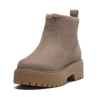 Imagem de Timberland Bota feminina Stone Street Mid Warm Lined Fashion Boot, Nobuck castanho-acinzentado, 9.5 Wide