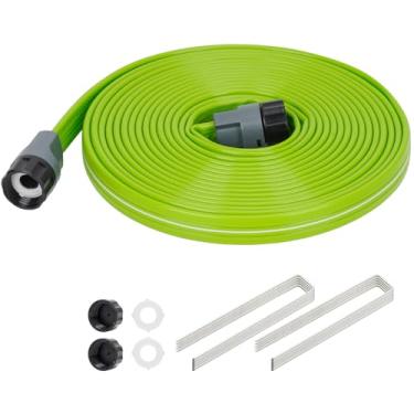 Imagem de KOBAZ Mangueira de imersão para irrigação de 6 m, mangueira de irrigação com furos, sistema de irrigação de alta eficiência para jardim e gramado com grampos