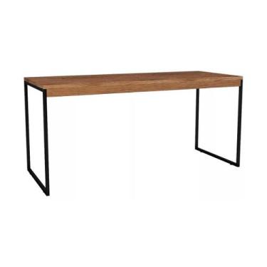 Imagem de Mesa de Computador Escrivaninha Industrial Pé De Ferro Diretor 120cm -