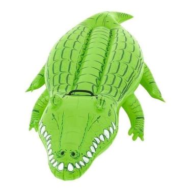 Imagem de Boia Inflavel Infantil Crocodilo Para Piscina, Jacaré Mor Verde