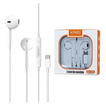 Imagem de Fone De Ouvido Tipo C Intra Auricular Estéreo Celular Kaidi KD-729 USB