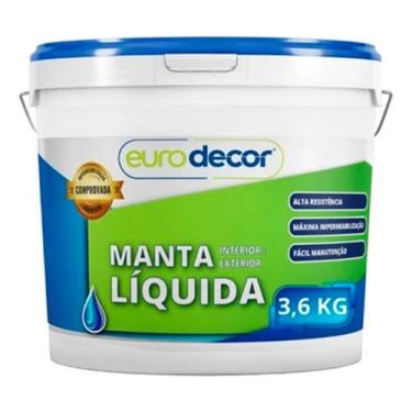 Imagem de Manta Líquida Emborrachada Impermeabilizante Eurodecor 3,6l, Preto