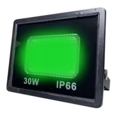 Imagem de Refletor Led 30W Holofote Bivolt Aprova D'água - AAATOP, Rosa, verde