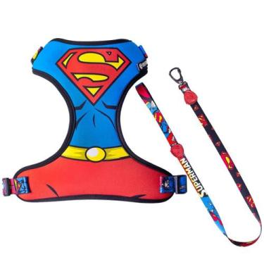 Imagem de KIT Peitoral Air Superman Ajustável para Cães FreeFaro, PP