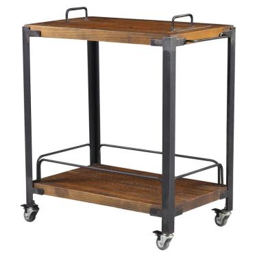Imagem de Carrinho Bar Chicago Mad Rustic Brown Estrutura Aco 75cm - 38324