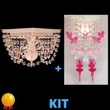 Imagem de Lustre Luminária Decoração Infantil Quarto Menina Bailarinas Rosa + Lustre Decorar Banheiro -Ali. Lry