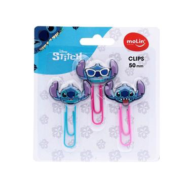 Imagem de Clips Decorativos Disney Stitch 3 un. 50 mm Molin Metal