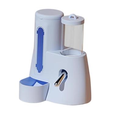 Imagem de Bothyi Dispensador automático de hamster hamster hamster hamster water garrafa anti -deslizamento tigela de alimentação para cobaia porco hedgehog, Azul,
