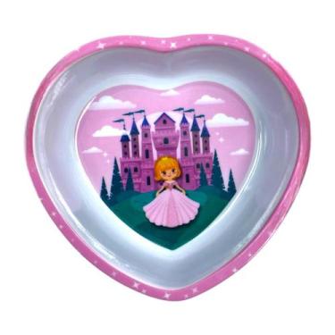 Imagem de Prato De Bebe Alimentação Infantil Coração 13,5 X 12,5cm 1Un - ECOS, P