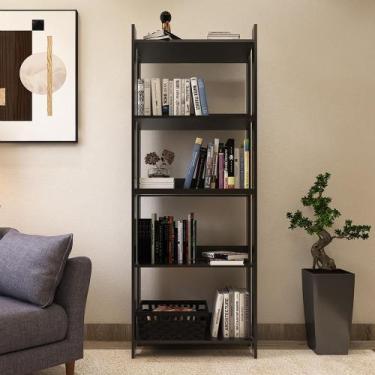 Imagem de Estante Livreiro Multiuso Movlar 5 Prateleiras 0703, Preto