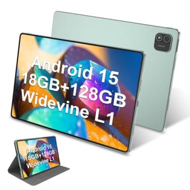 Imagem de Tablet de 11 polegadas, Android 15 18 GB de RAM + 128 GB de ROM + tablet expansível de 1 TB, processador Octa Core bateria de 8000 mAh, tela sensível ao toque IPS 1920 x 1200, câmera HD dupla de 5 + 8