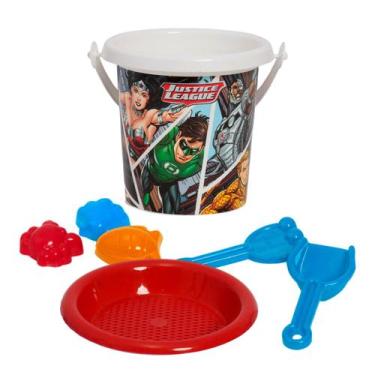 Imagem de Conjunto Baldinho Liga Da Justiça Lembrancinha Infantil - Nova Brink