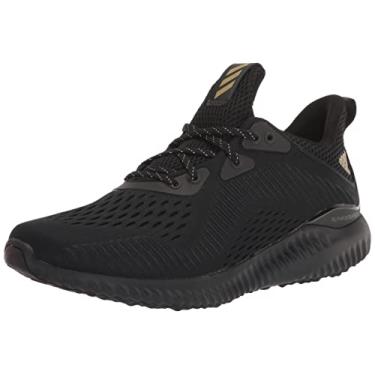 Imagem de adidas Tênis de corrida masculino Alphabounce Em M, Preto/dourado metálico/cinza, 7.5