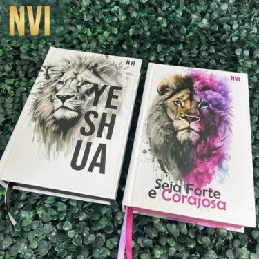 Imagem de Kit NVI Casal Cristão 2 Bíblias Evangélicas Yeshua e Forte e Corajosa 