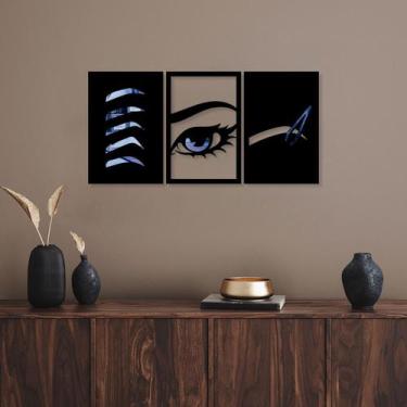 Imagem de Quadros Designer de Sobrancelhas Azul - Inove Papéis de Parede