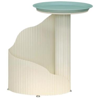 Imagem de Mesas de canto mesa de canto sala de estar porta-revistas de entrada criativa, mesa lateral moderna com armazenamento, mesa de cabeceira multifuncional para quarto, suporte de flores para varanda