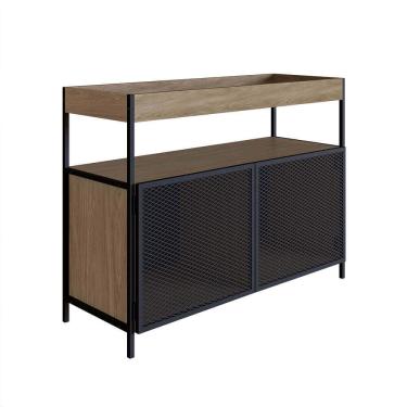 Imagem de Buffet Bar York 100cm Estrutura Preto Fosco - Hanover