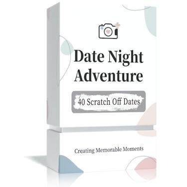 Imagem de 40 Date Ideas Card Games for Couples Date Night - Unique Date Deck Scratch Off Cards, Couples Gifts for Boyfriend Girlfriend, Romantic Wedding Anniversaries Newlywed Gifts for Him Husband Wife Bride