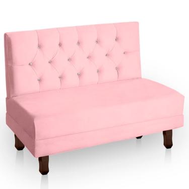 Imagem de Canto Italy Confortável Para Apartamento Cozinha E Restaurantes Suede Cor Rosa Bebe