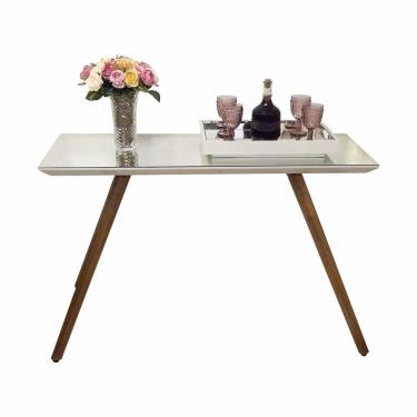 Imagem de Aparador Laqueado Off White Com Espelho Largura 1,20 M Largura