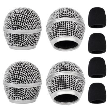 Imagem de Houjunor microfone SM58 cabeça esférica cardióide XLR 1 canal 50Hz