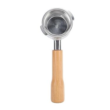 Imagem de Filtro portátil sem fundo para máquina de café NOWWA de 58 mm com alça de 2 orelhas e cesta de filtro de aço inoxidável para extração precisa (estilo 2)