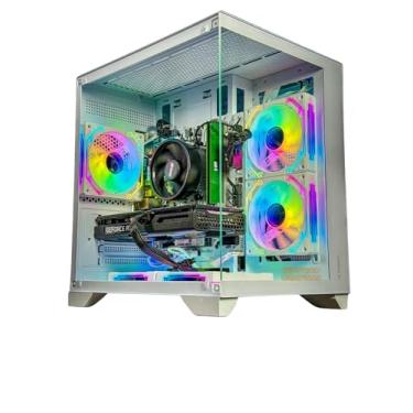 Imagem de Cpu PC Gamer Ryzen 5 5500, RTX 5060 8GB, 16GB RAM, SSD NVMe 1TB Gabinete Aquario RGB Branco