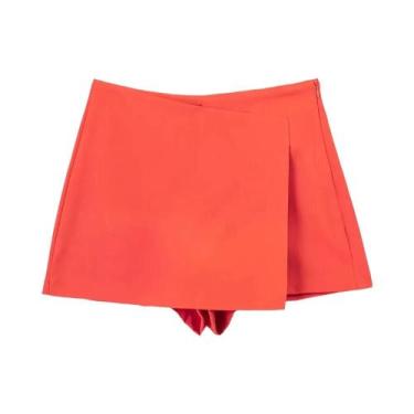 Imagem de Saias Shorts Assimétricas de Cintura Alta - Estilo Vintage Chic Willsh