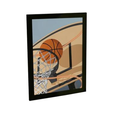 Imagem de Quadro Decorativo Basquete Cesta Ilustração Fio Pastel Decoração Poster Quarto Sala