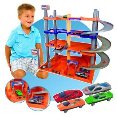 Imagem de Garagem Estacionamento Pista Brinquedo Carrinhos Menino - Posto Lava R