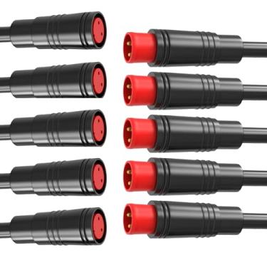 Imagem de Laisomeke Cabo de extensão de sinal de 2 pinos, impermeável, fêmea para macho, fio de bicicleta elétrica adequado para kit de conversão de bicicleta, exibição/freio/acelerador/sensor de mudança/motor