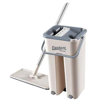 Imagem de Mop Flat Esfregão Rodo E Balde Multiuso 2 Refil Fasterr Tools